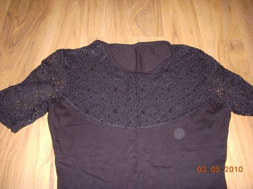 Черна блузка с къс ръкав с дантела! DSCN2134.JPG Big