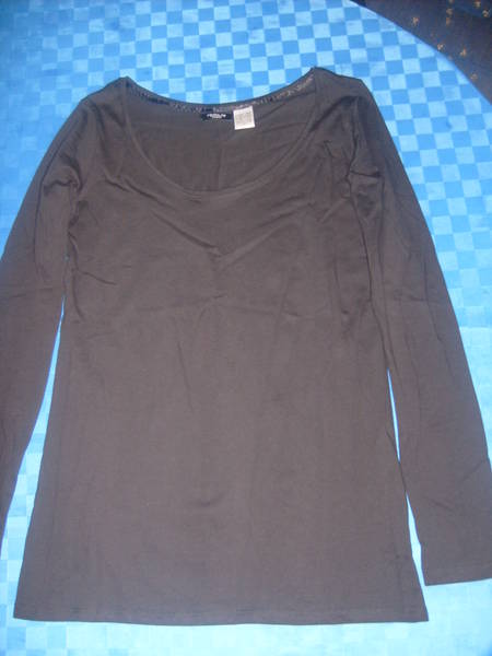 Нова черна блуза/туника-100% памук S6306371.JPG Big