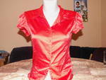 Сатетнена червена риза с къс ръкав BERSHKA PICT00781.jpg