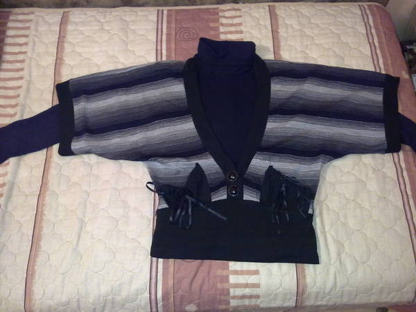 Елегантна блуза Донатела от 2 части: поло и тип пончо 240120113266.jpg Big