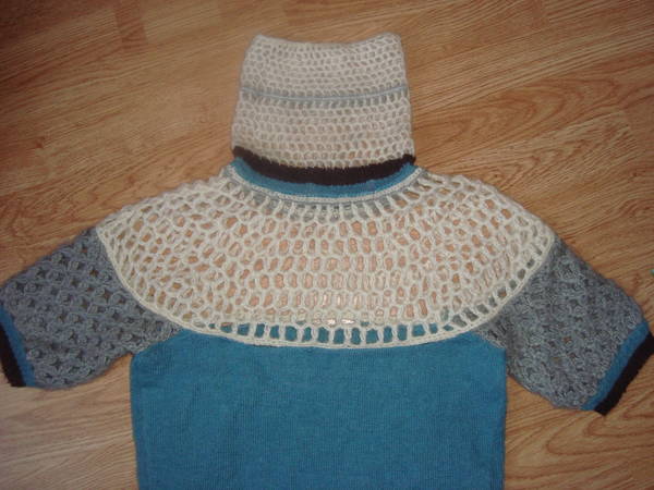 Уникална бутикова блуза/пуловер с къс ръкав DSC069491.JPG Big