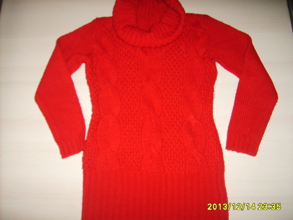 Червен плетен блузон/туника sunnybeach_S5003196.JPG Big