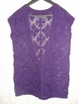 лилаво ръчно плетено пуловерче без ръкави Dulce_Carmen_SDC15620.JPG