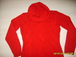 Червен плетен блузон/туника sunnybeach_S5003199.JPG