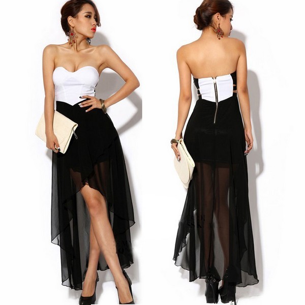 Черно - бяла асиметрична парти модерна рокля shinydiamond_602949222_069.jpg Big
