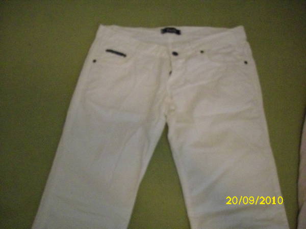 Страхотен бял панталон D&G-размер L, памучен с ниска талия. DSCI0687.JPG Big