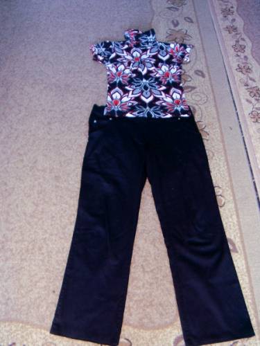 Лот от сладка блузка поло и черен панталон-Л р-р, 16лв. с пощенските S2400662.JPG Big